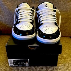 Air Jordan 1 Low SE - black Patent leather swosh